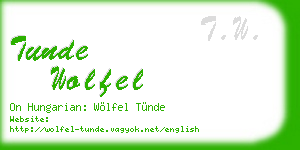 tunde wolfel business card